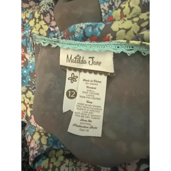 Matilda Jane Floral Dress Womens Med Multicolor Sleeveless Fit And Flare Casual - Picture 4 of 4